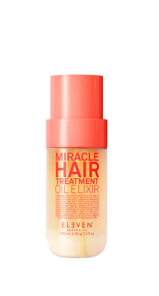 AKTIONSSET: 4x Miracle Hair Treatment Oil Elixir + 4x GRATIS Gloss Lips