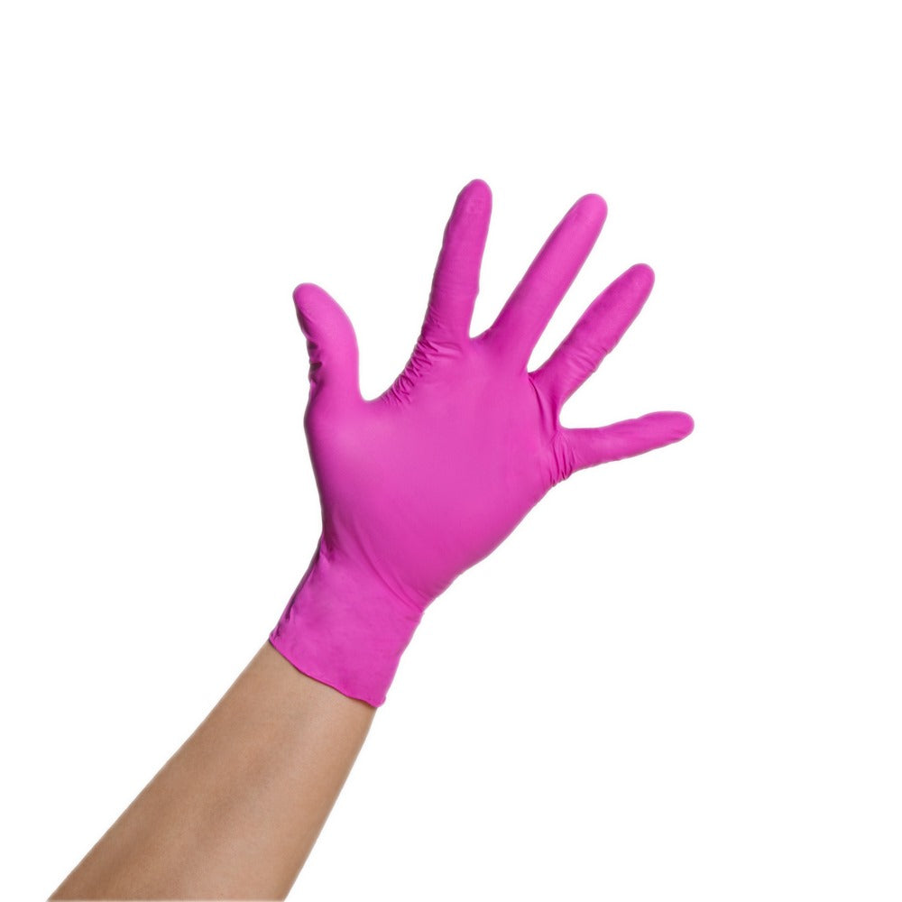 Framar Pink Paws Nitrile Gloves Medium