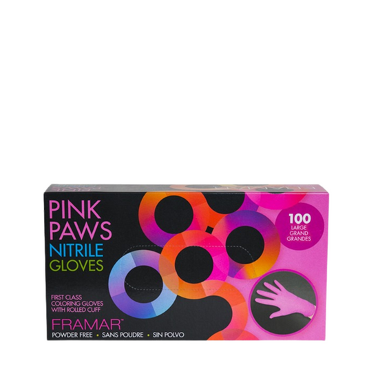 Framar Pink Paws Nitrile Gloves Medium