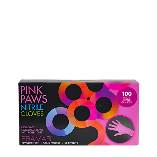 Framar Pink Paws Nitrile Gloves Small