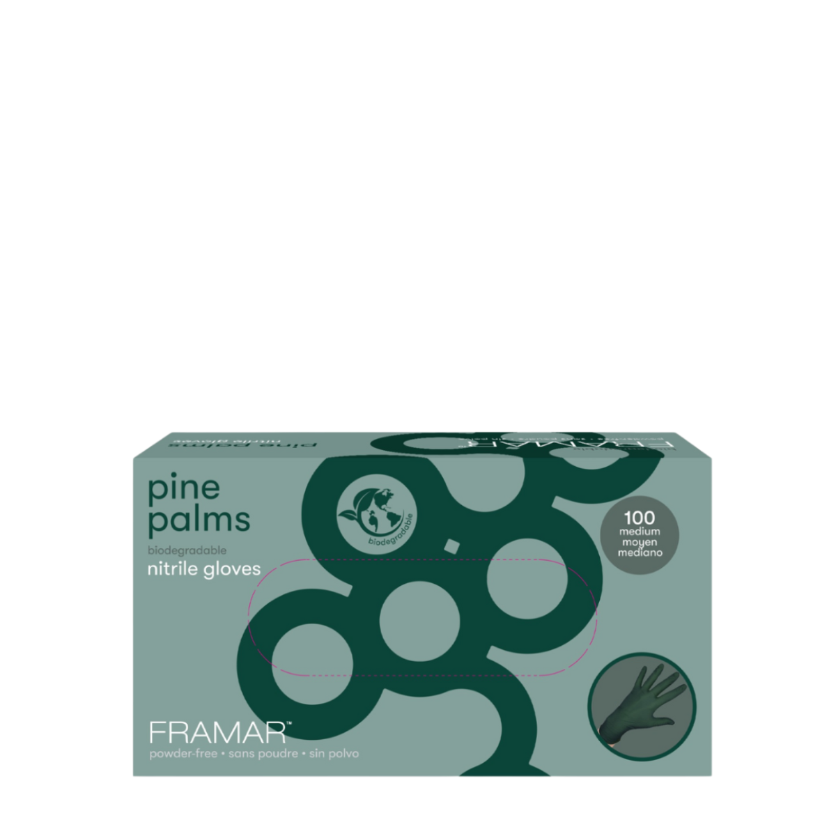 Framar Pine Palms Nitrile Gloves Medium