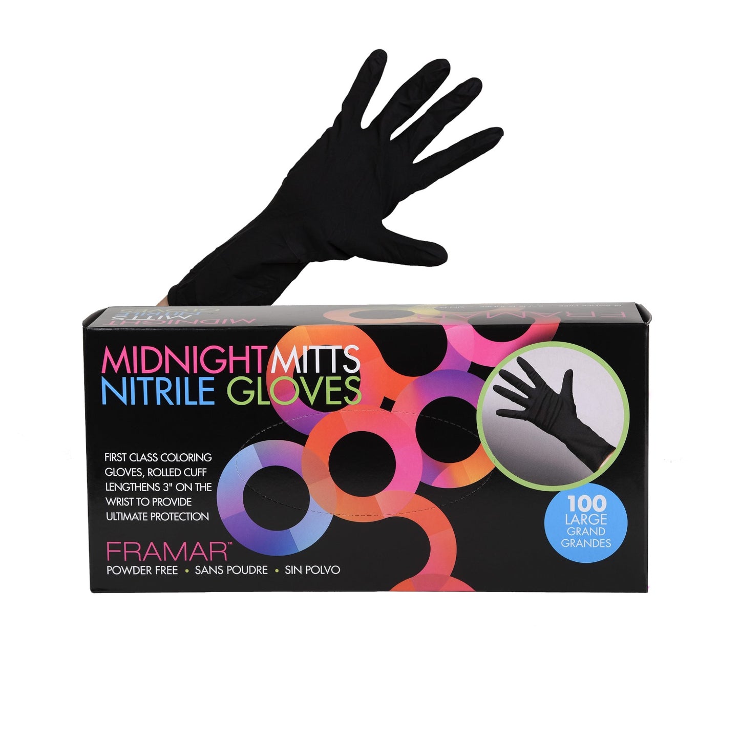 Framar Midnight Mitts Nitrile Gloves Medium