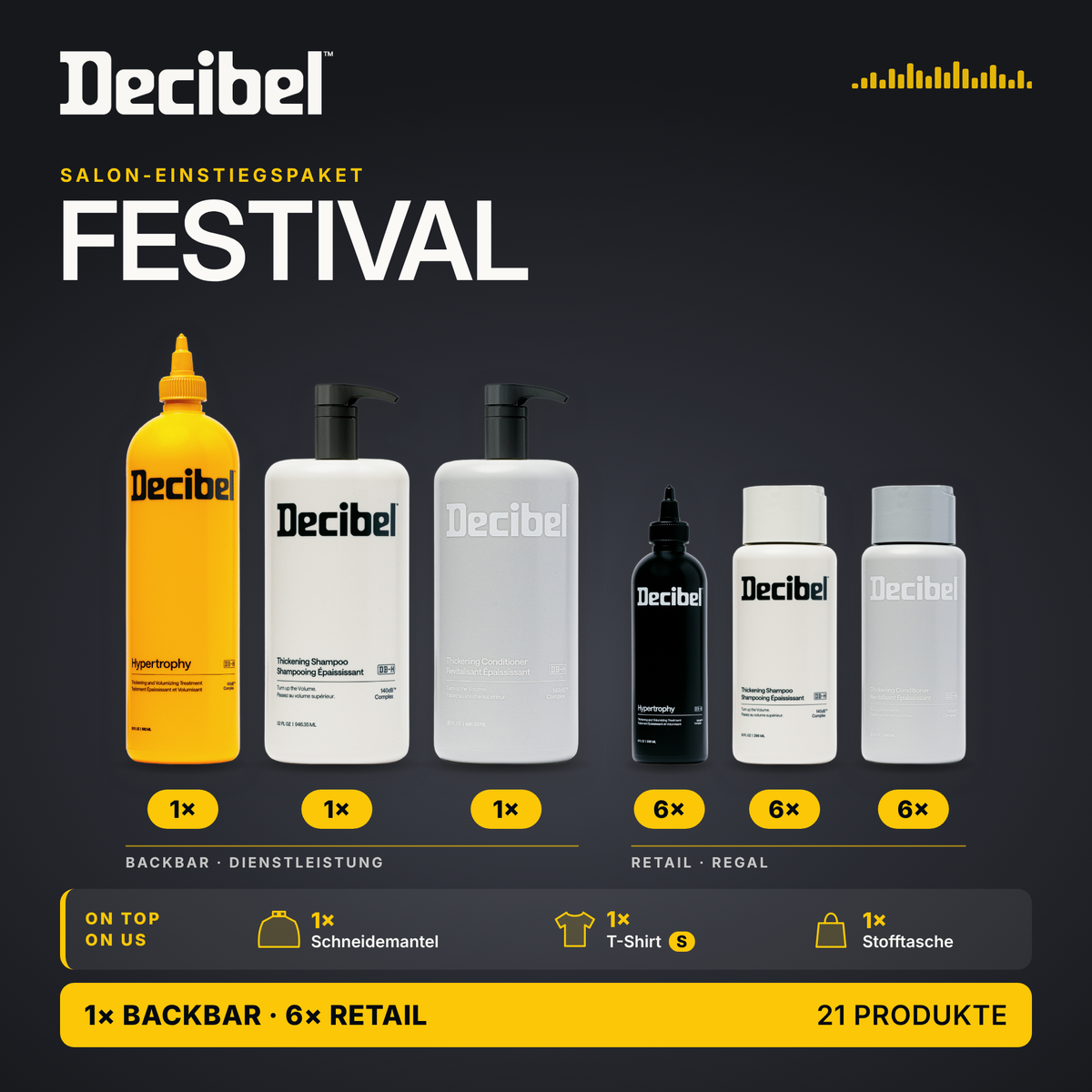 Decibel Einstiegspaket FESTIVAL – inkl. Merch, T-Shirt Größe S