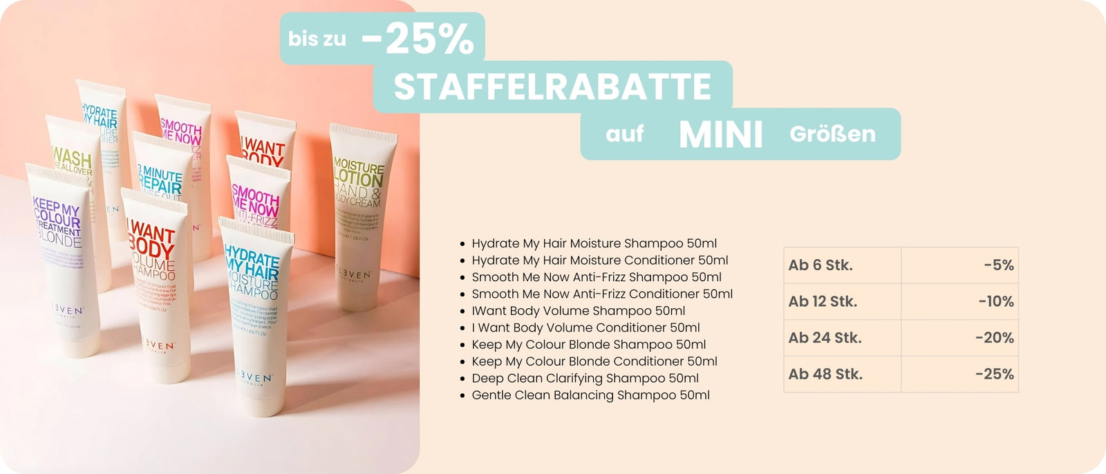 Bis zu 25% Rabatt auf Minis!