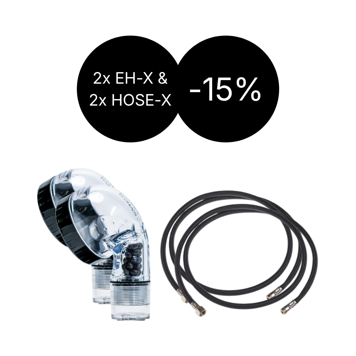 1+1 UND 2+2 SET | Ecoheads EH-X + Hose