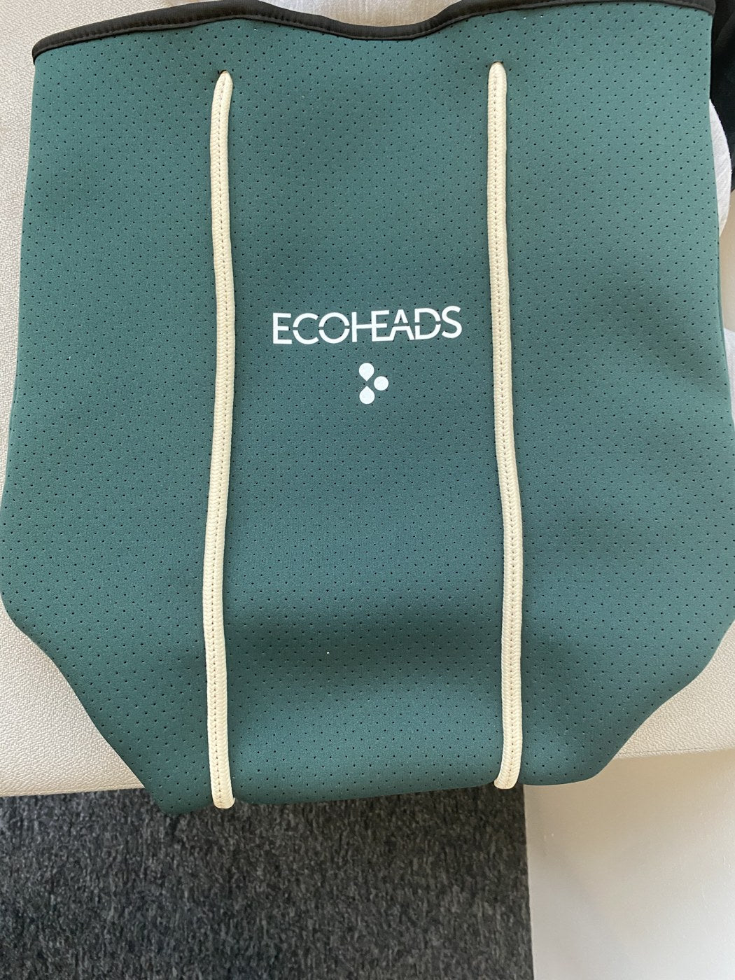 Ecoheads Tasche grün, Neopren Tote mit ECOHEADS Logo